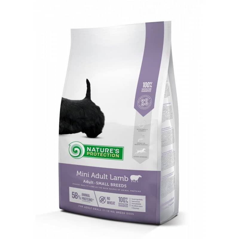 NATURE`S PROTECTION DOG MINI LAMB sausā barība suņiem Jērs 7.5kg